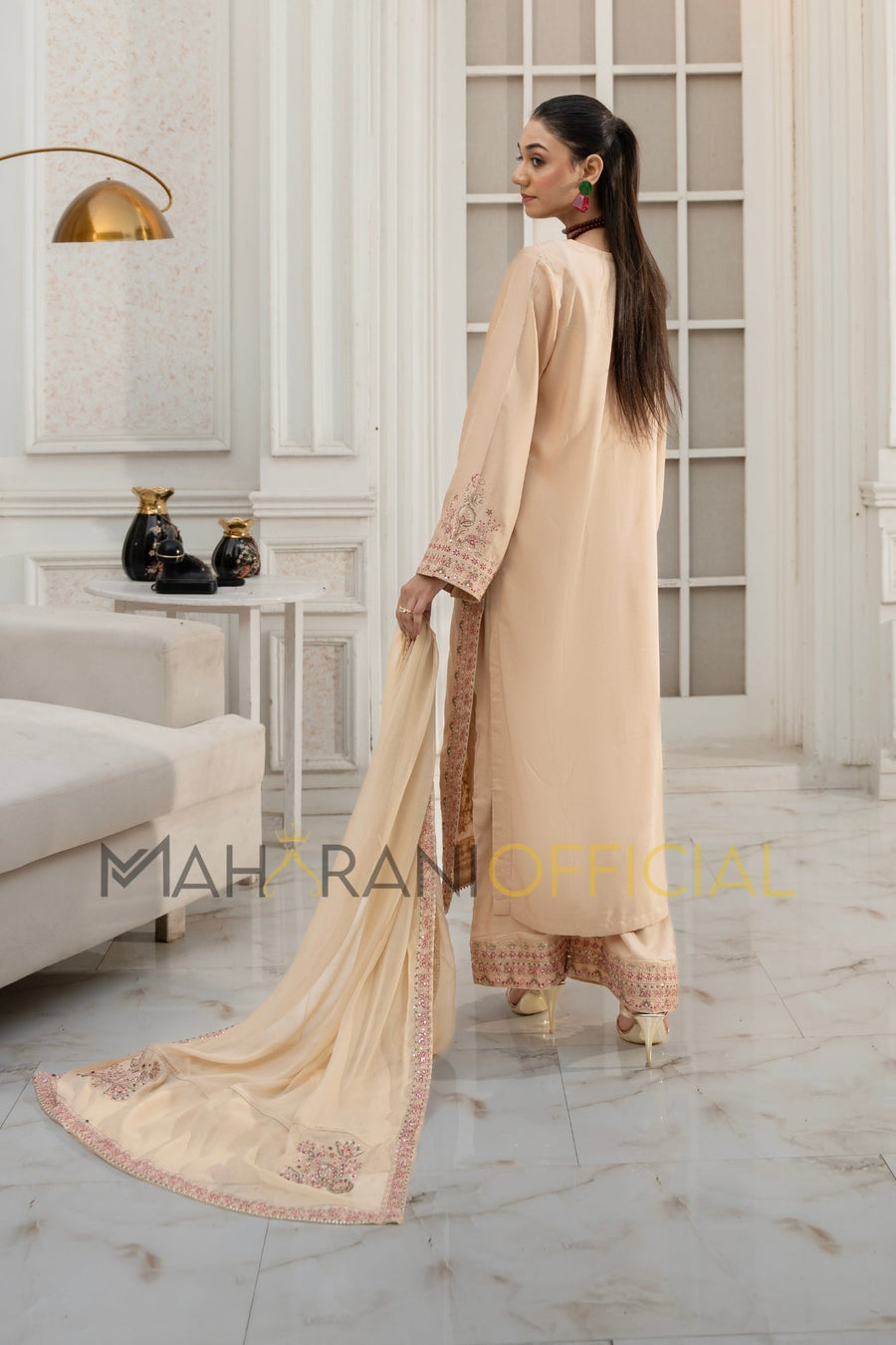 Skin bloom 3 piece Embroidered Stitched suit