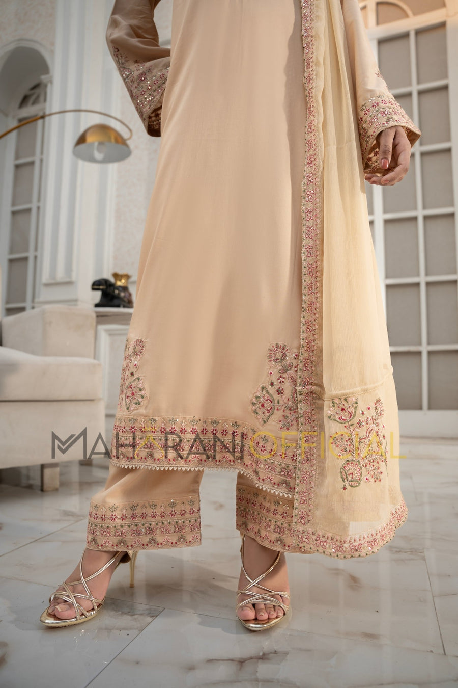 Skin bloom 3 piece Embroidered Stitched suit