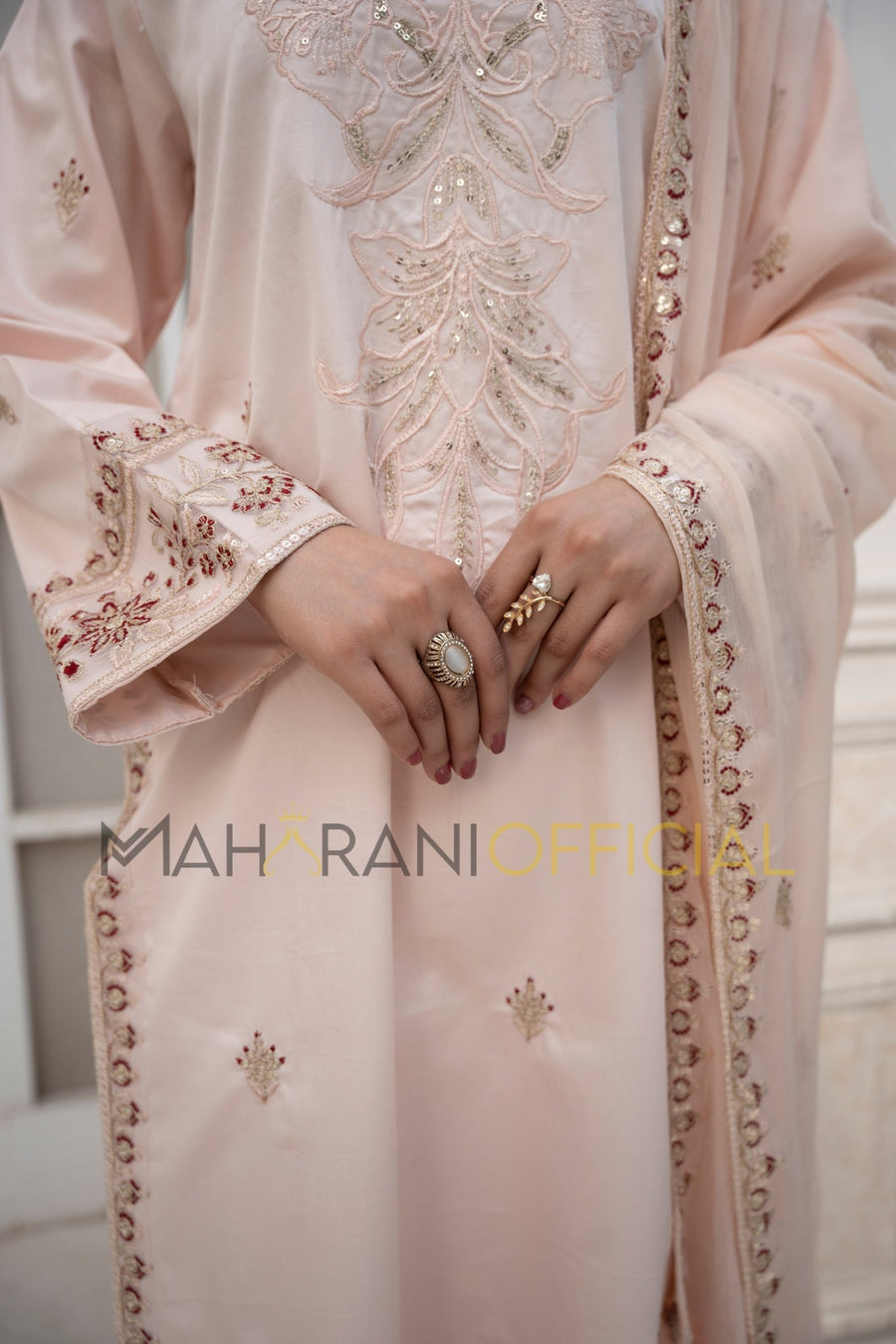 Pink Azure Petal 3 piece Embroidered Luxury Pret For Women