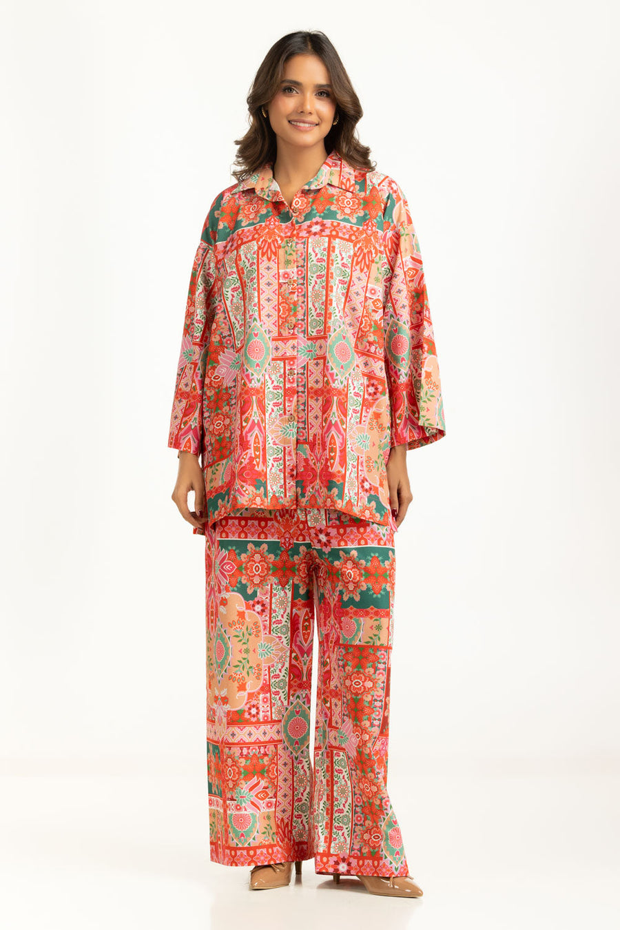 Viscose Slub Printed Co-Ord Set