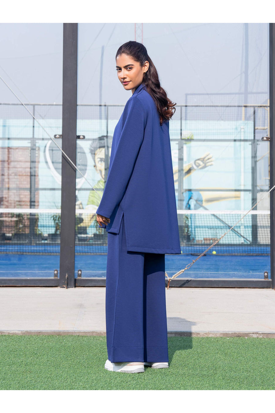 Midnight Navy Jersey 2-Piece Co-ord Set | Zip Collar