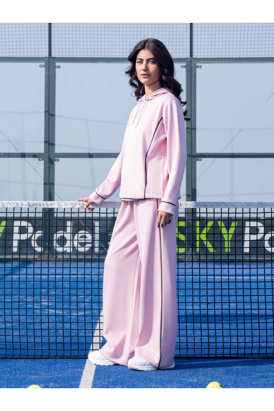 Lilac Jersey 2-Piece Co-ord Set | Contrast Piping Hood