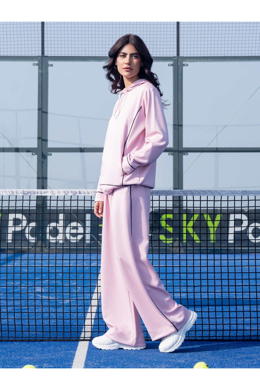 Lilac Jersey 2-Piece Co-ord Set | Contrast Piping Hood