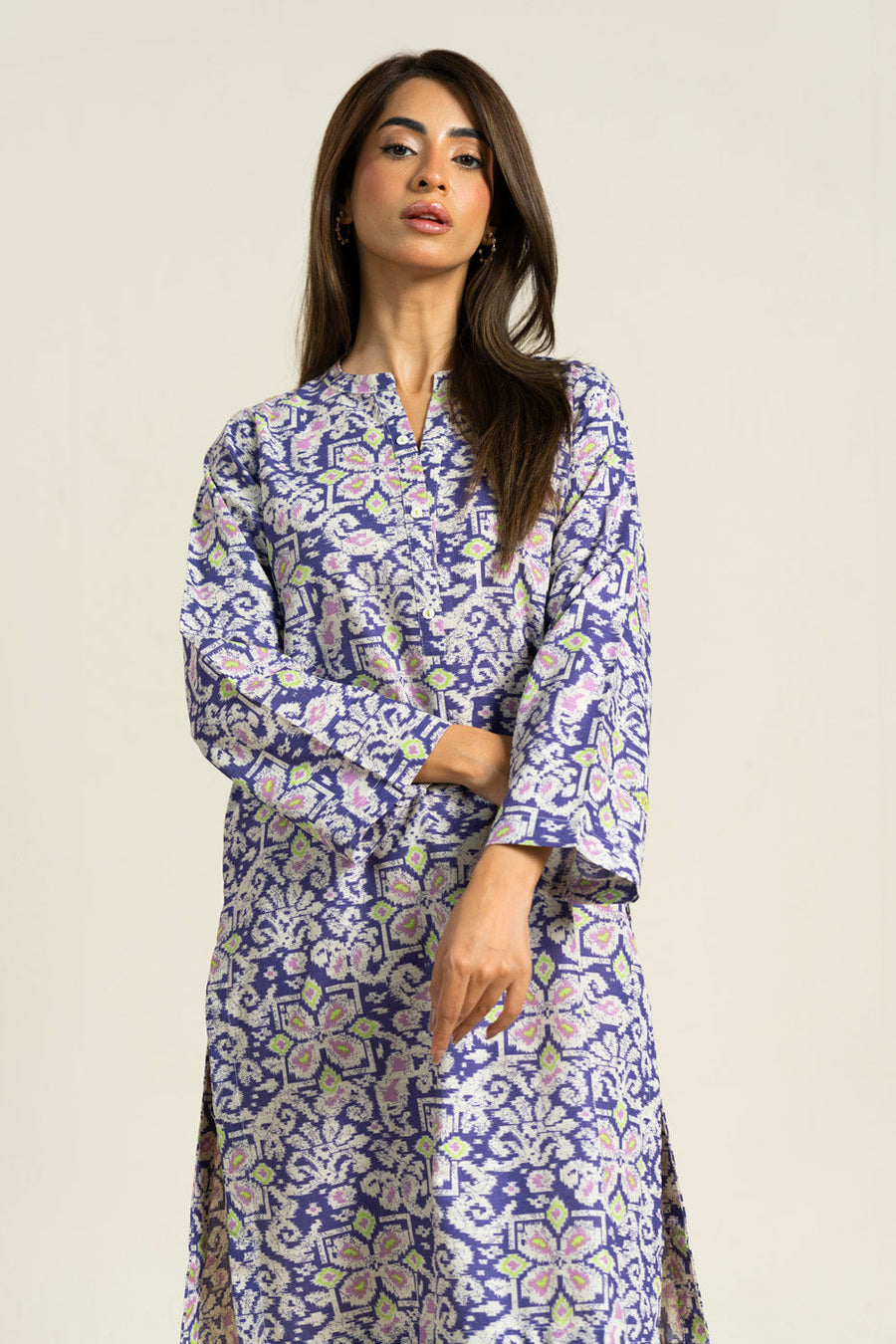 Timeless Khaddar Printed Shirt - Pehnaawaa