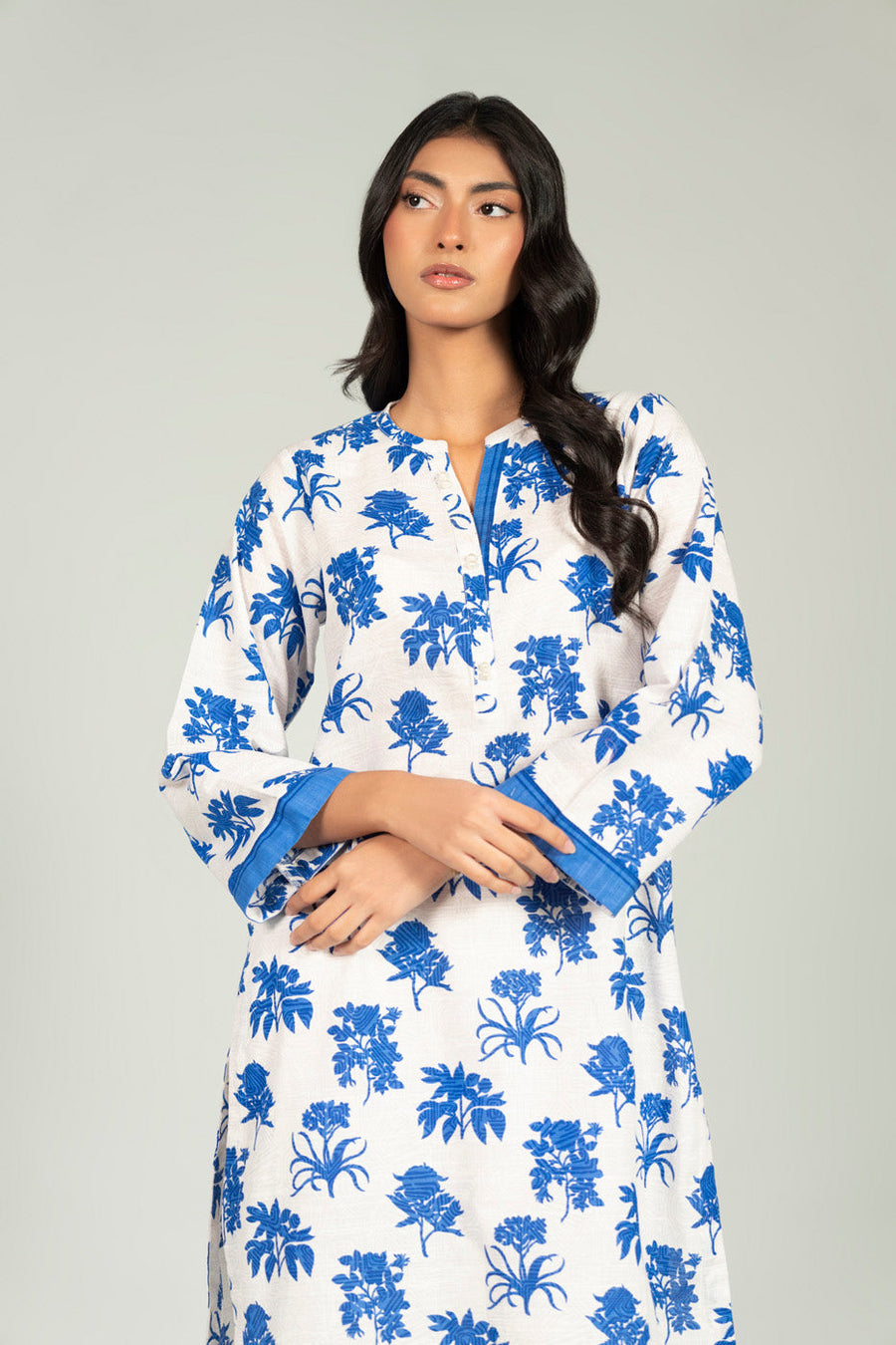 Khaddar Printed Shirt Elegant Everyday Wear - Pehnaawaa