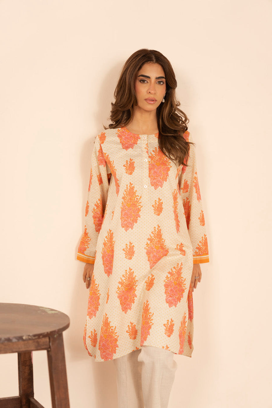 Khaddar Printed Shirt Classic Look - Pehnaawaa