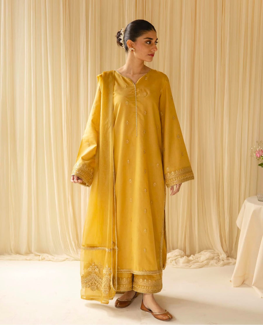 Zard Zari – Luxury Embroidered Suit for Women