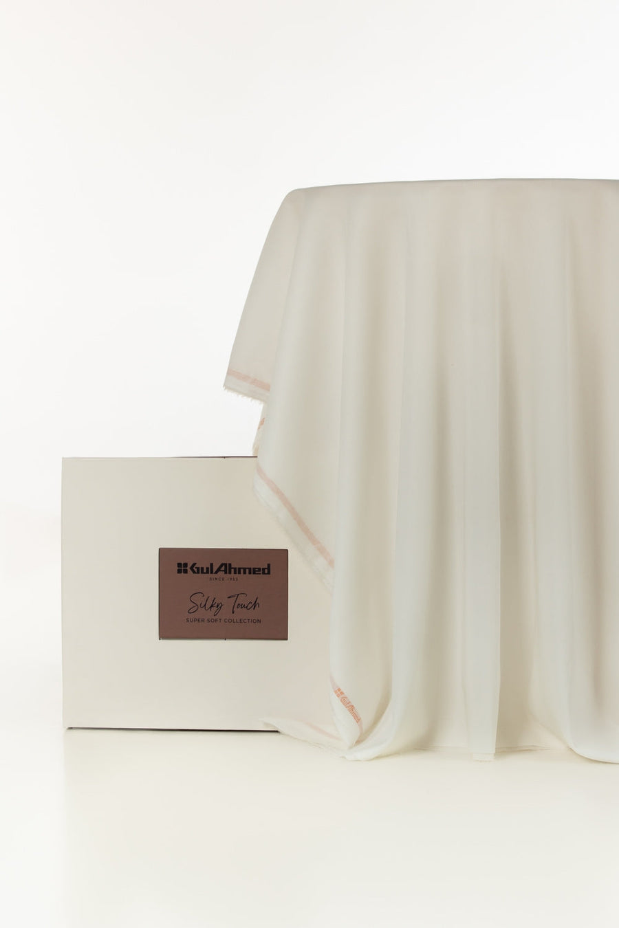 Ivory Cotton 3-Piece Unstitched Suit | Minimalist Drape - Pehnaawaa