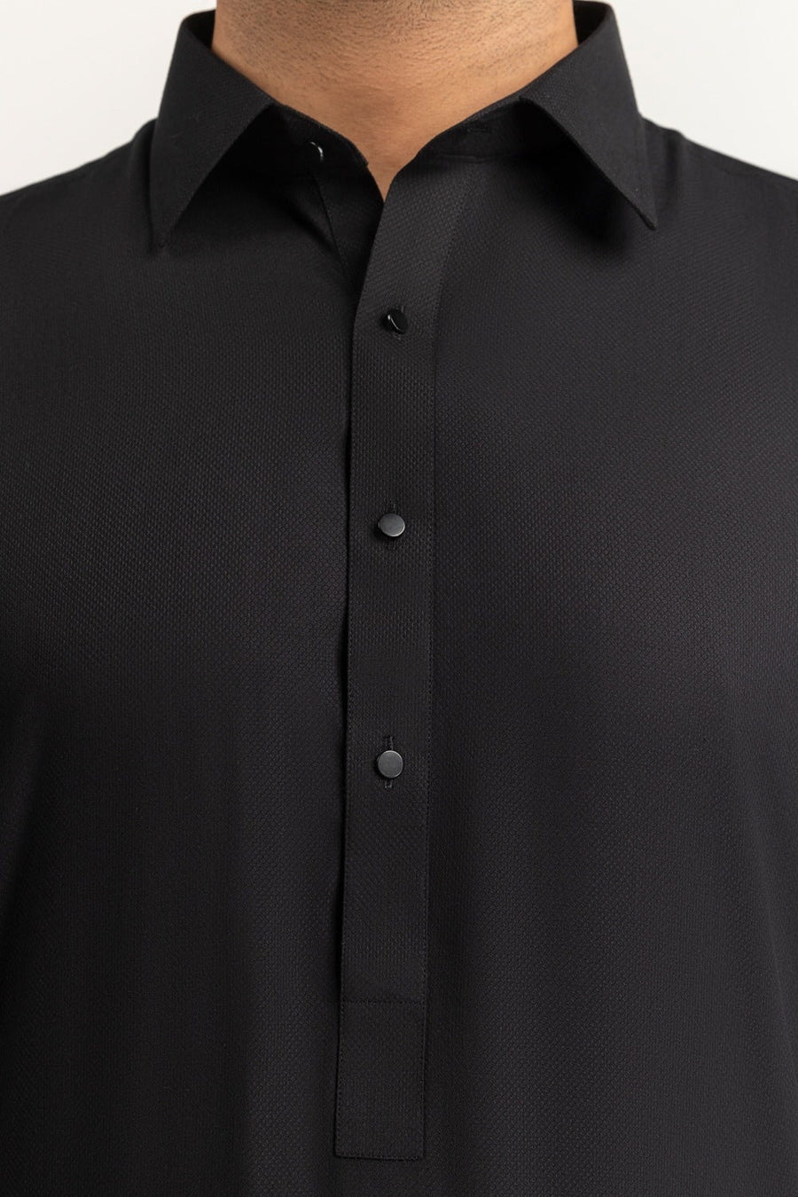 Off-White Silk-Blend 2-Piece Kurta | Mandarin Collar