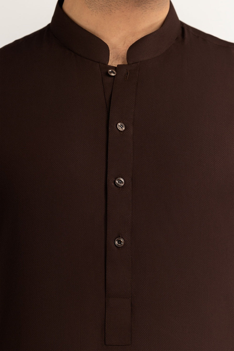 Off-White Silk-Blend 2-Piece Kurta | Mandarin Collar