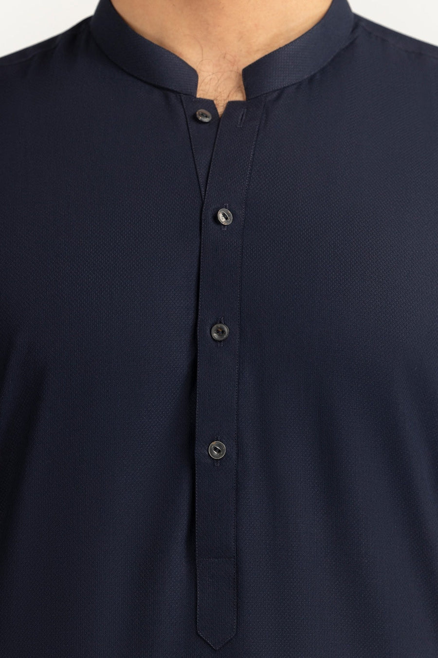 Off-White Silk-Blend 2-Piece Kurta | Mandarin Collar