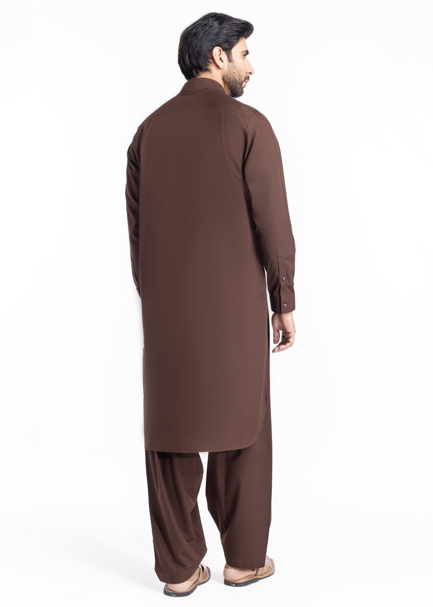 Brown - Blended - Shalwar Suit - (MP2PSBW25BM9O5) - Pehnaawaa