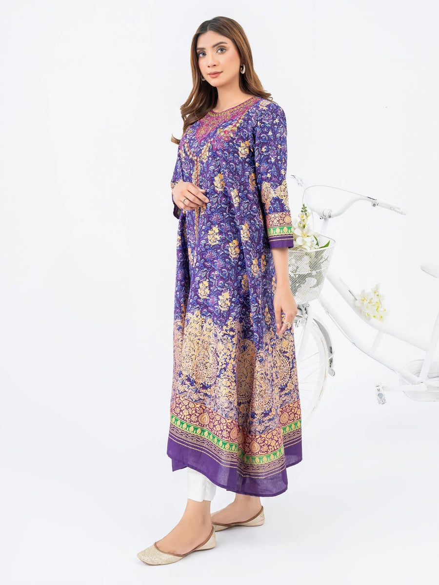 Cambric Pishwas - Embroidered (Pret) - Pehnaawaa