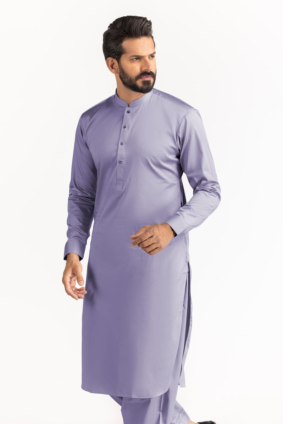 Off-White Cotton 2-Piece Men's Kurta | Classic Collar Silhouette