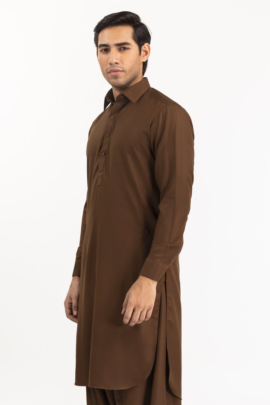 Midnight Navy Cotton Silk 2-Piece Kurta | Mandarin Collar