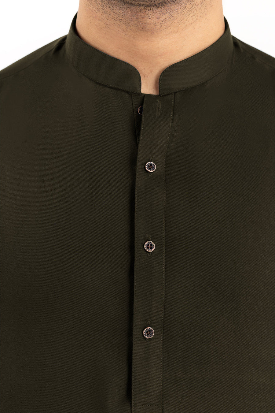 Midnight Navy Cotton Silk 2-Piece Kurta | Mandarin Collar