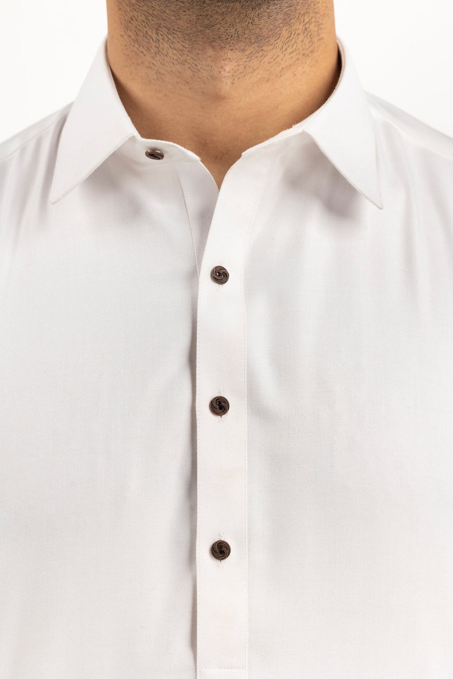 Midnight Navy Cotton Silk 2-Piece Kurta | Mandarin Collar