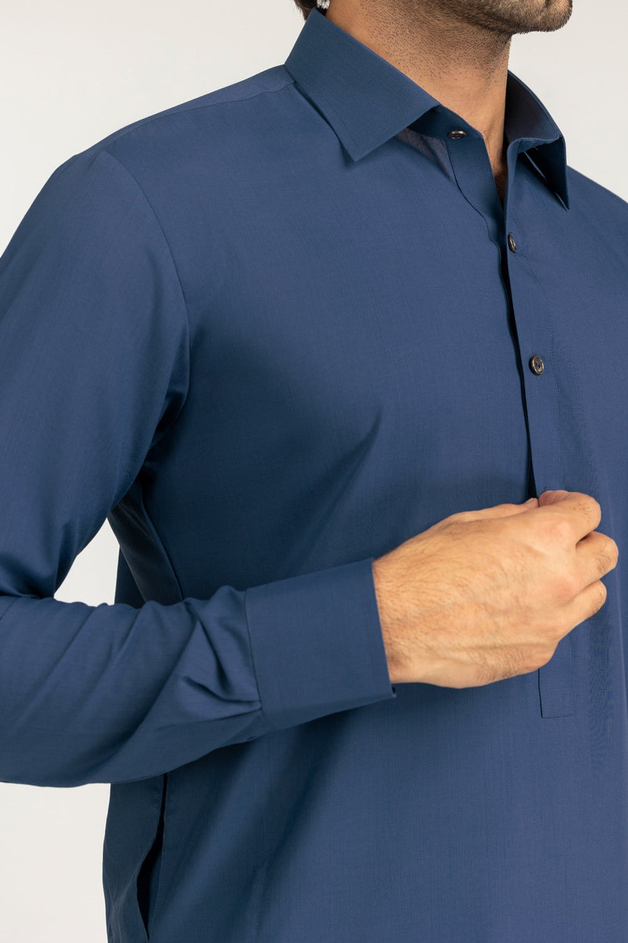 Olive Cotton 2-Piece Men's Kurta | Button-Front Collar
