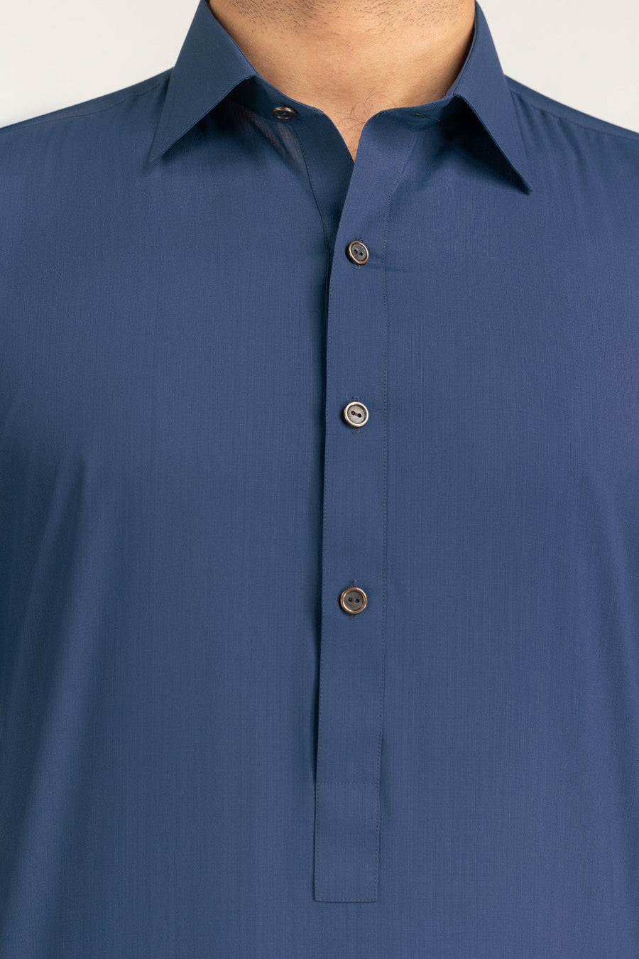 Olive Cotton 2-Piece Men's Kurta | Button-Front Collar