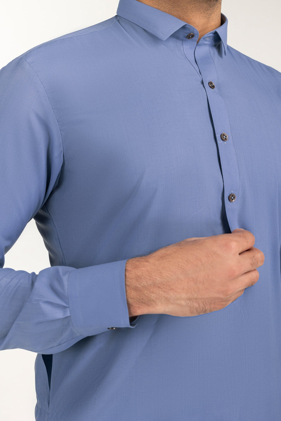 Olive Cotton 2-Piece Men's Kurta | Button-Front Collar