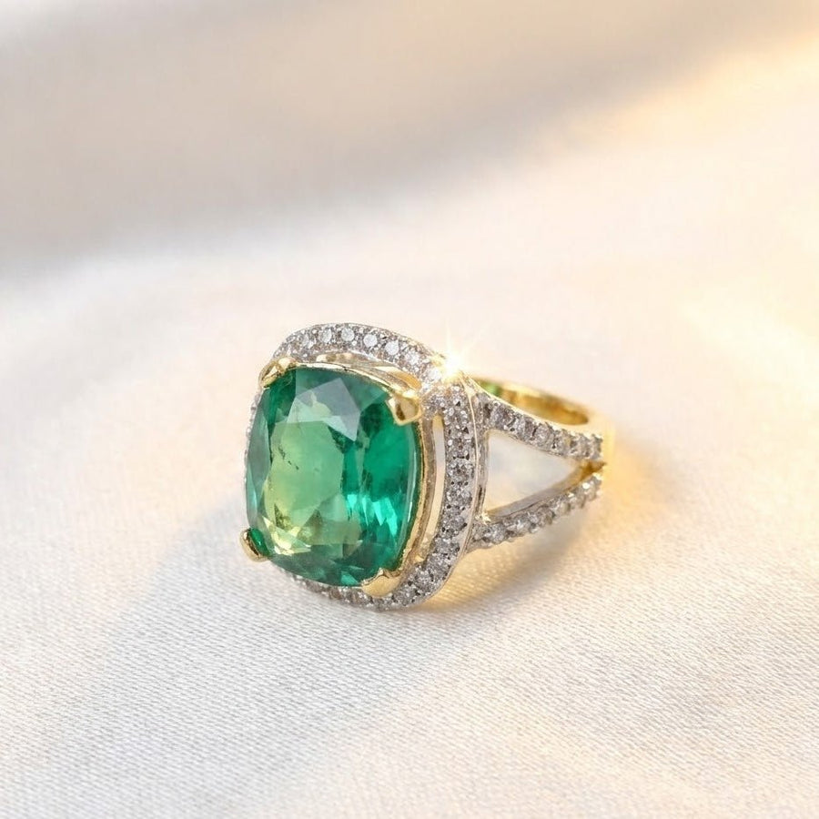 Delicate Sterling Ring with Gold Polish - Pehnaawaa
