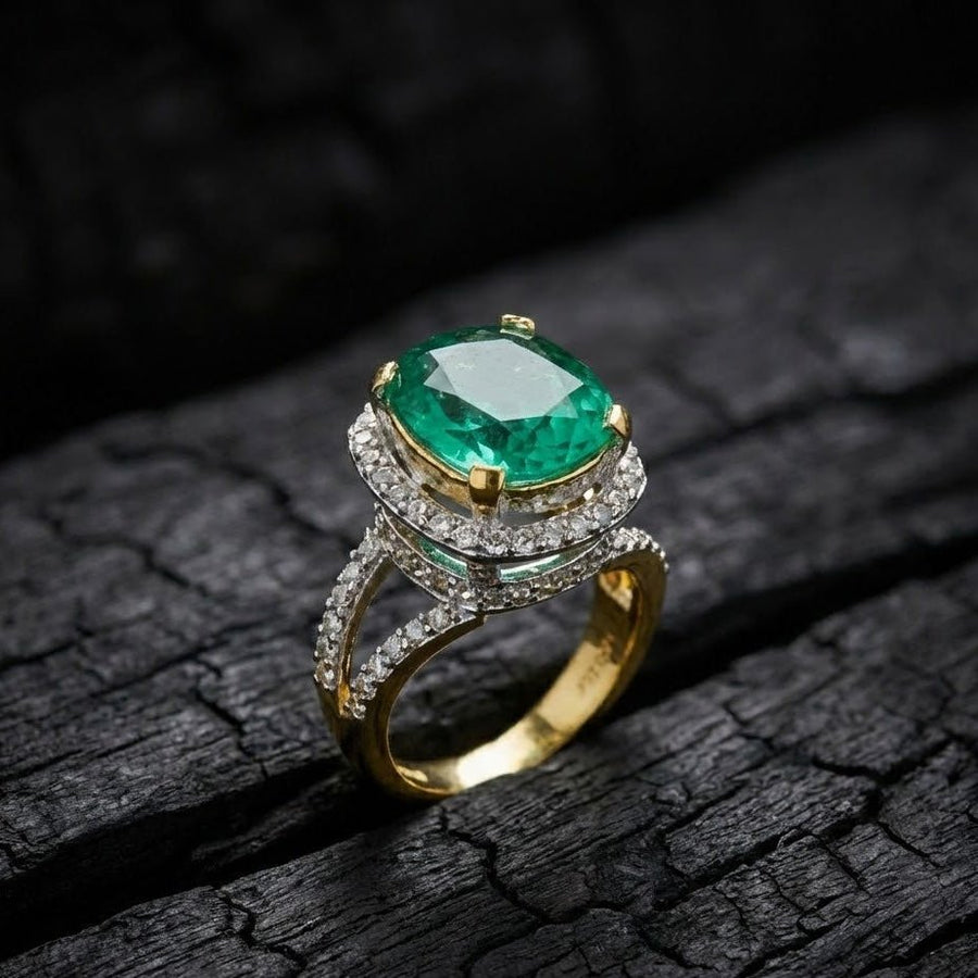 Delicate Sterling Ring with Gold Polish - Pehnaawaa