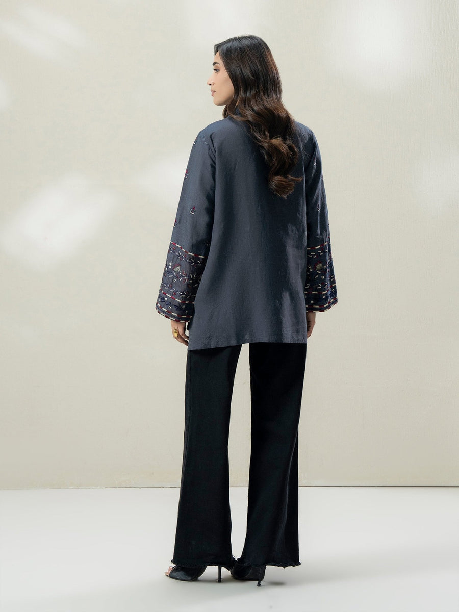 Denim Kurti - Embroidered (Pret) - Pehnaawaa
