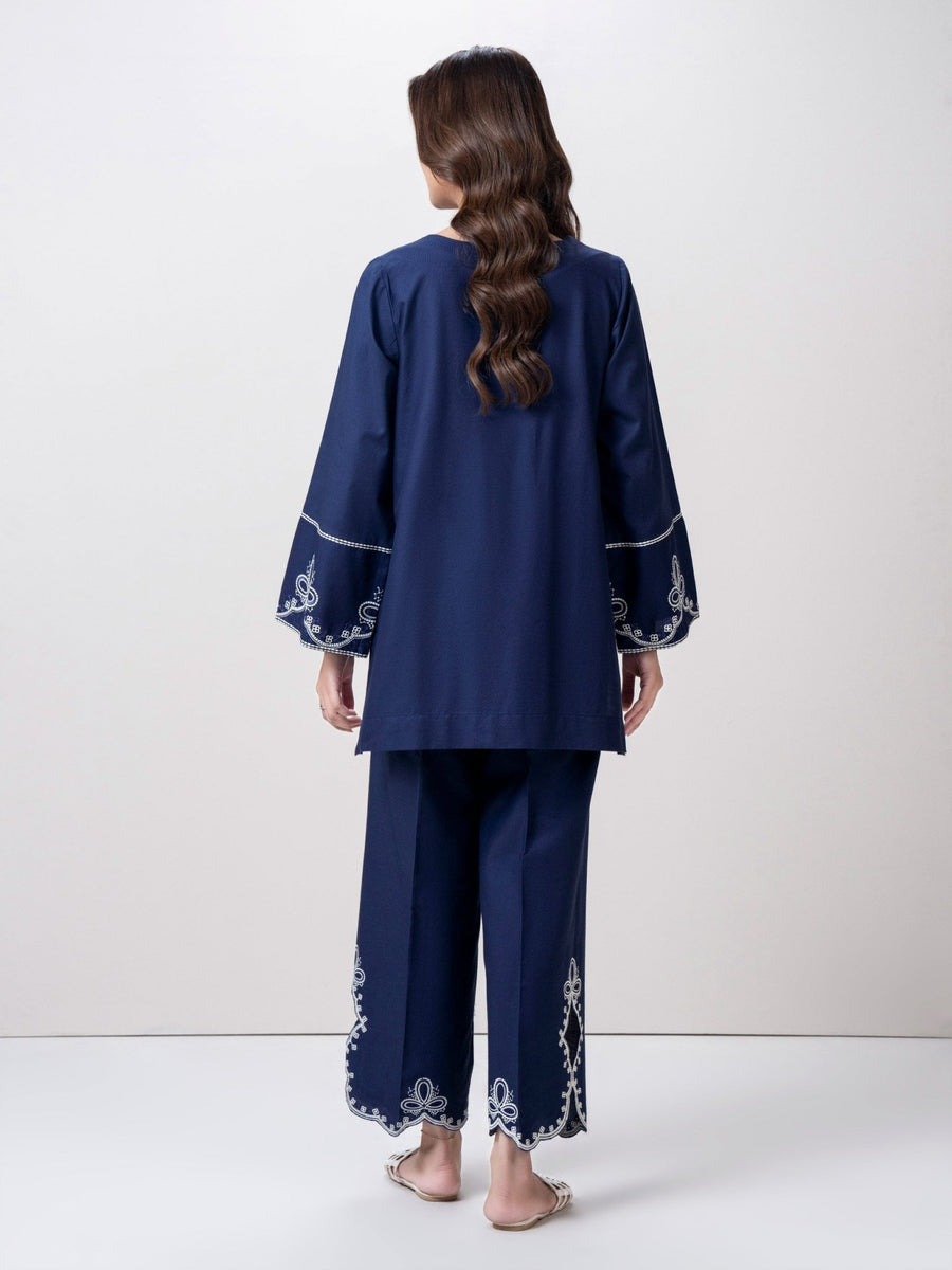 Dobby Co - ord Set - Embroidered - Pehnaawaa