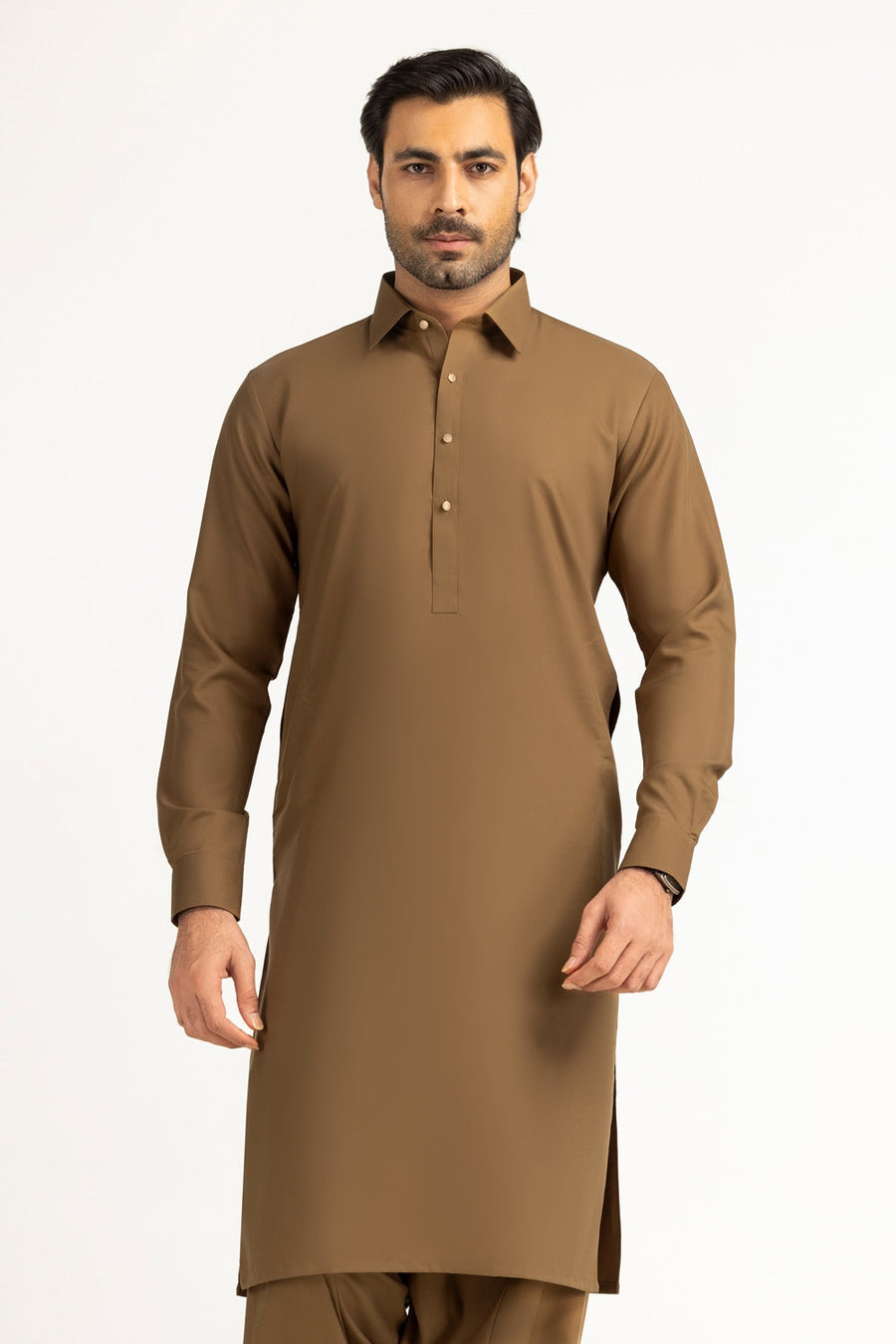 Lilac Cotton 2-Piece Kurta Set | Half-Button Placket