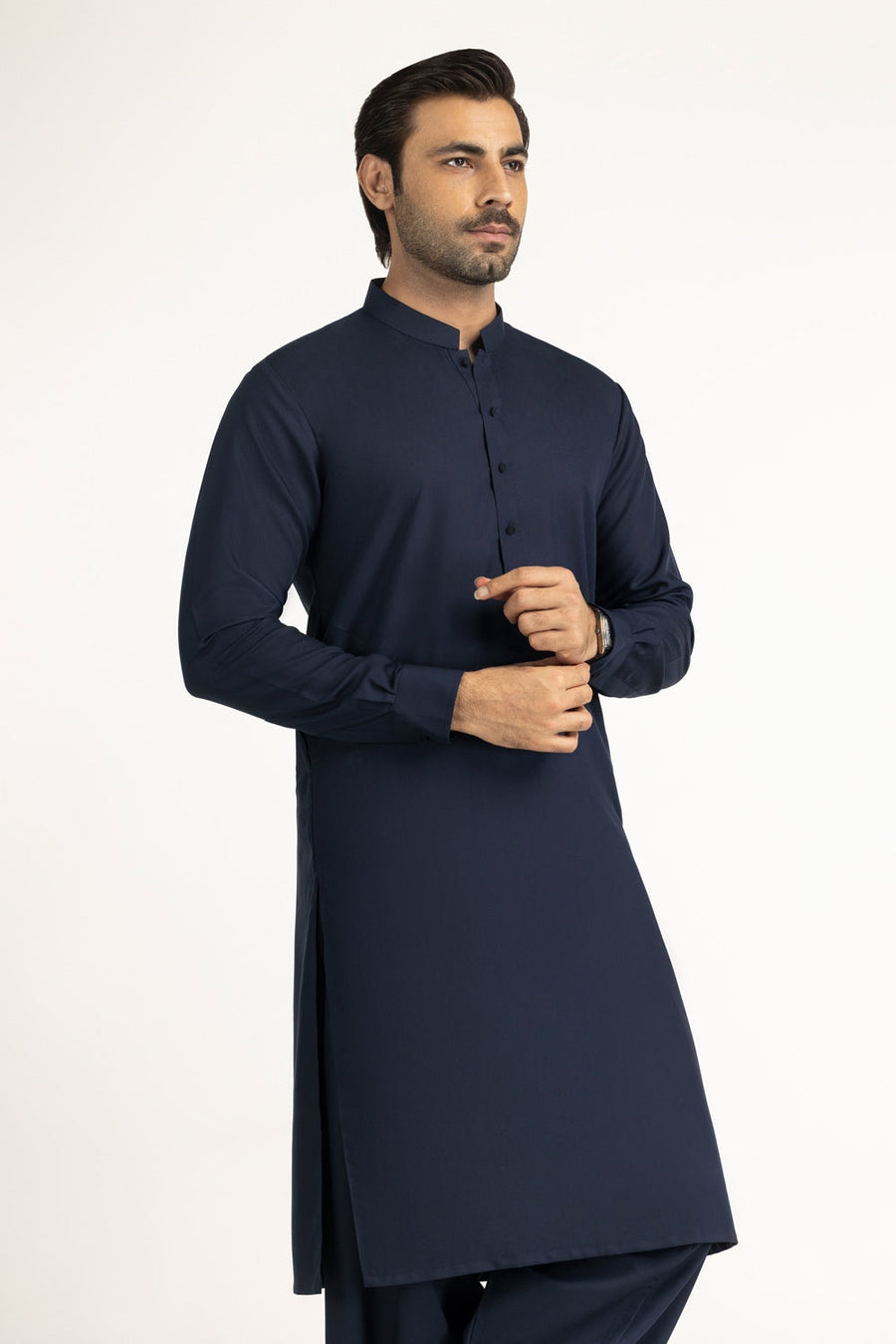 Lilac Cotton 2-Piece Kurta Set | Half-Button Placket