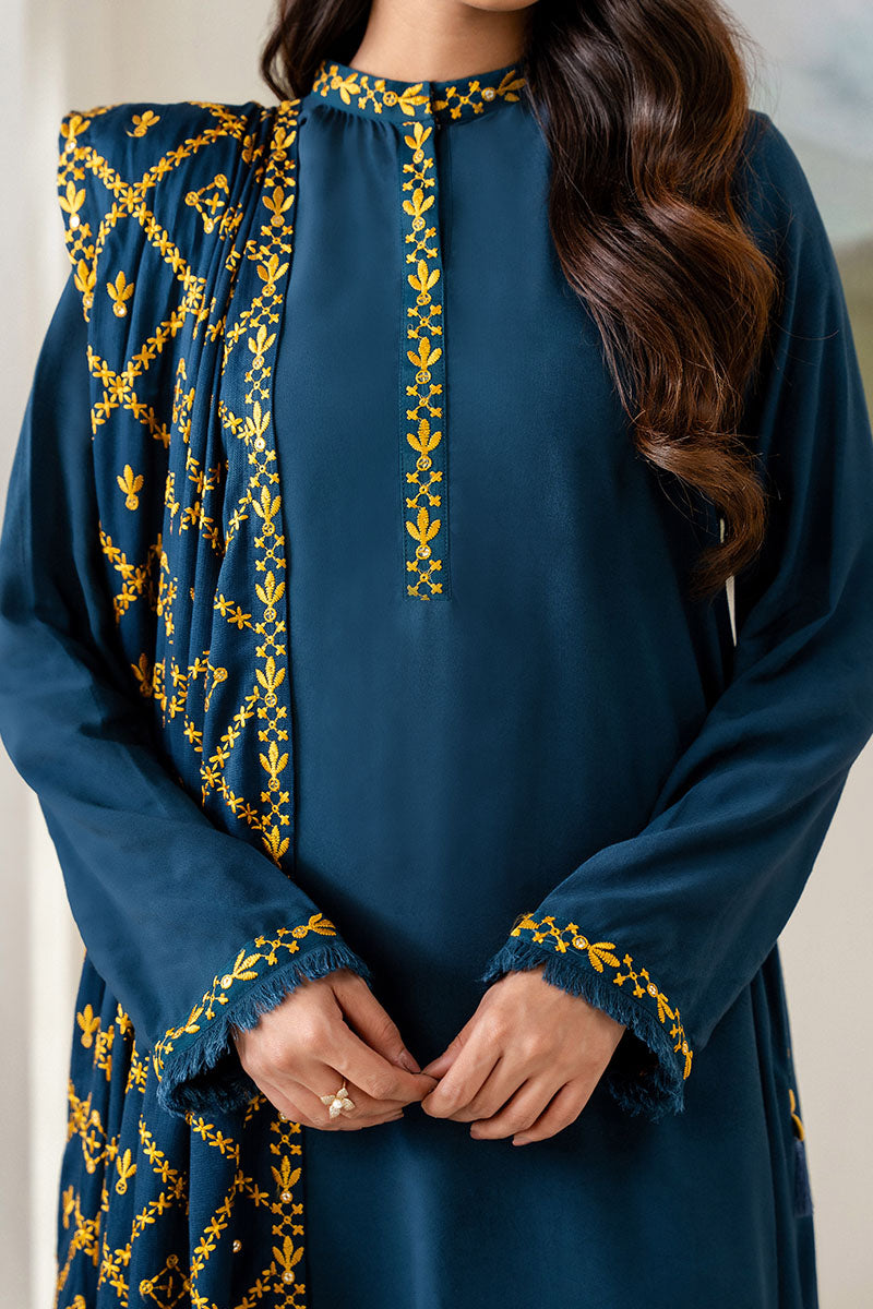 SAGE BLUE-2PC(SHIRT & DUPPATA) - Pehnaawaa
