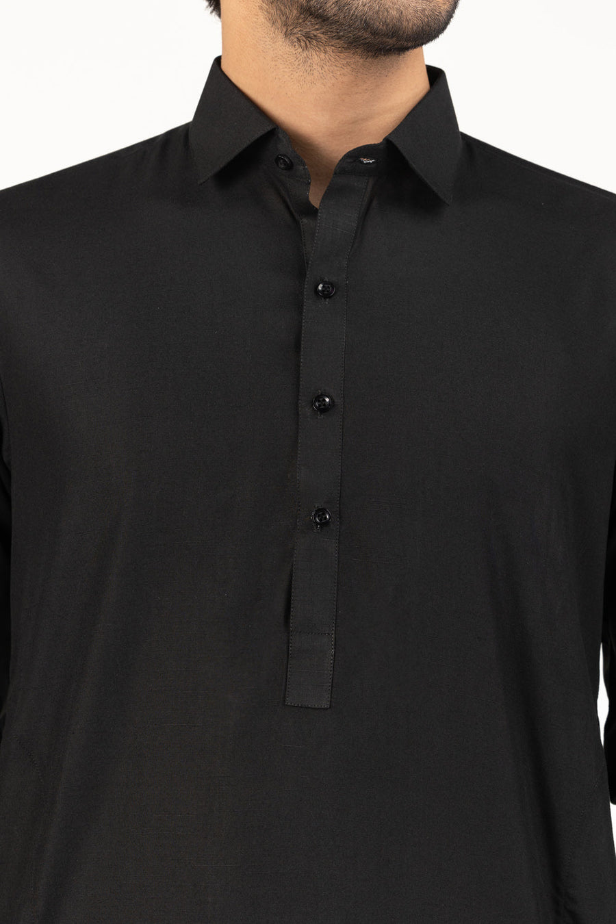Off-White Cotton 2-Piece Kurta | Minimalist Button-Front Design