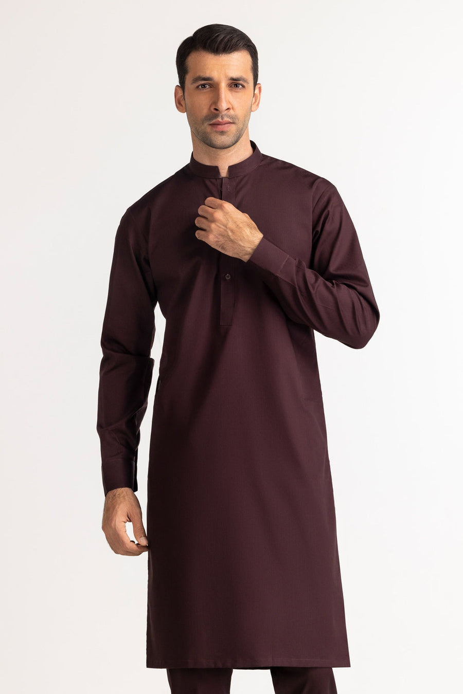 Off-White Cotton 2-Piece Kurta Pajama | Button-Front Tunic Cut