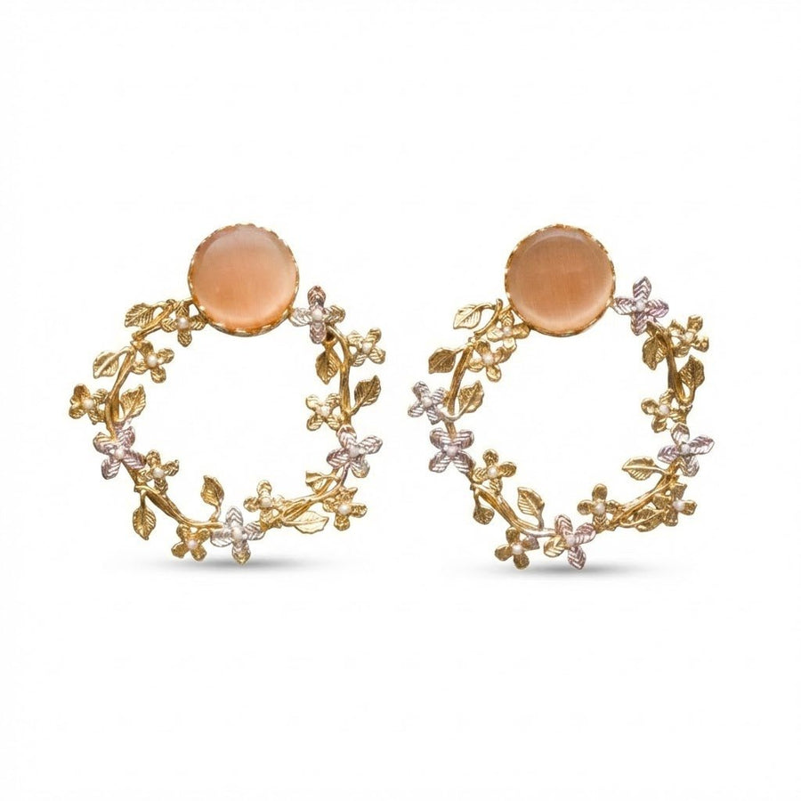 Flourish Pearl Earrings - Pehnaawaa