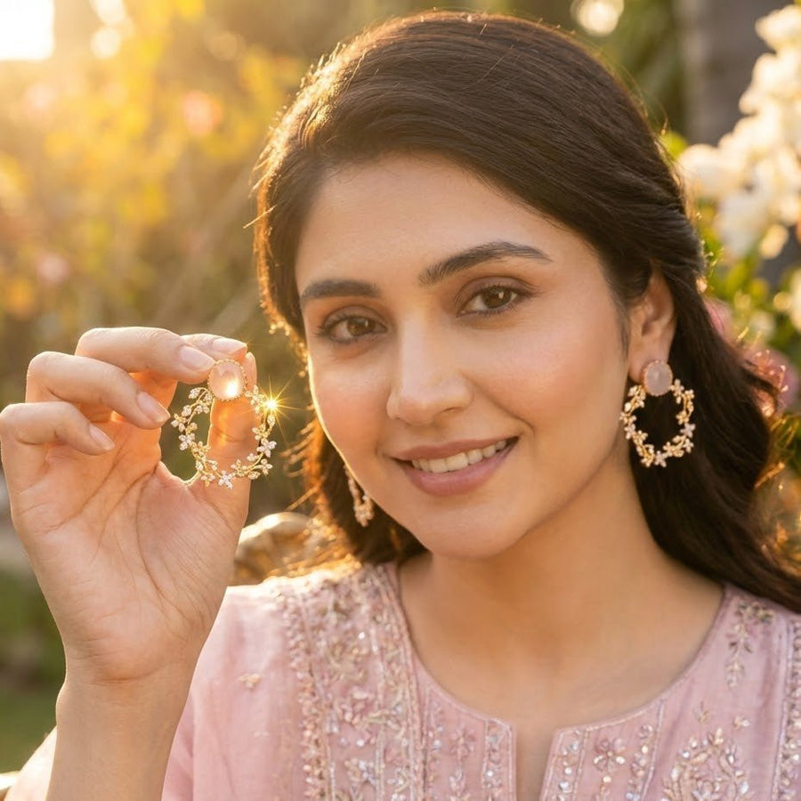 Flourish Pearl Earrings - Pehnaawaa