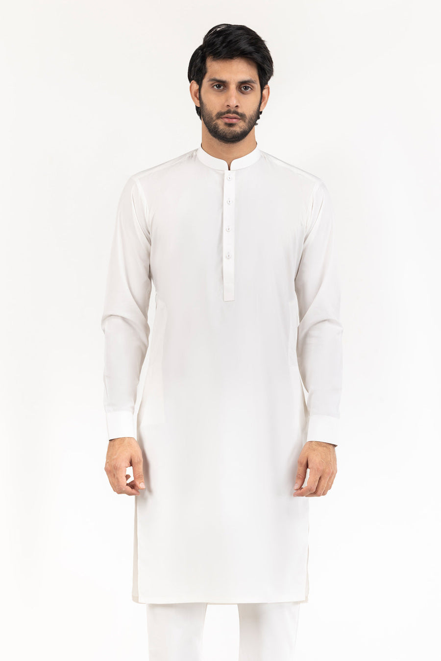 Sage Linen 2-Piece Kurta Set | Mandarin Collar