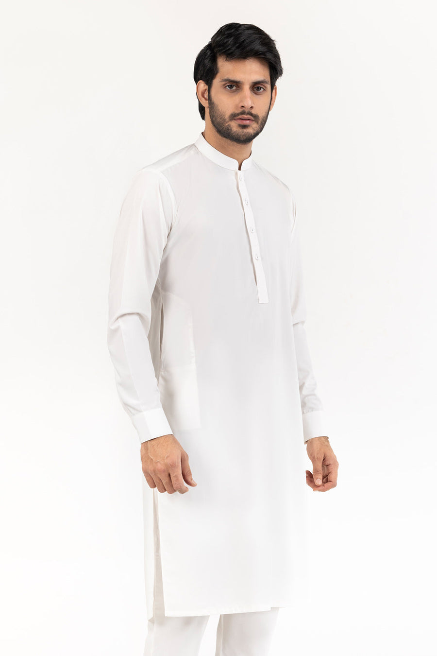 Sage Linen 2-Piece Kurta Set | Mandarin Collar