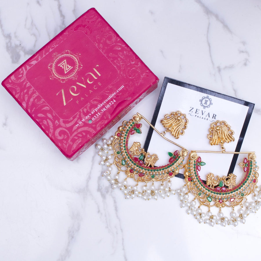 HALF CUT PEACOCK EARRINGS - Pehnaawaa