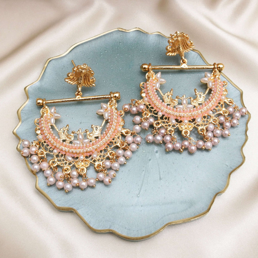 HALF CUT PEACOCK EARRINGS - Pehnaawaa
