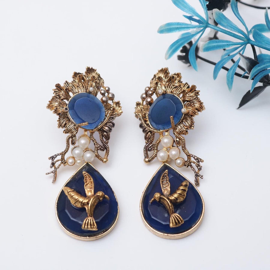 Hand Crafted Bird Earring - Pehnaawaa
