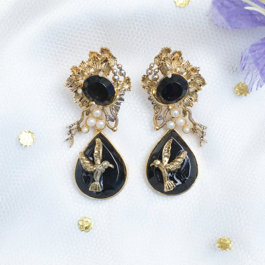 Hand Crafted Bird Earring - Pehnaawaa