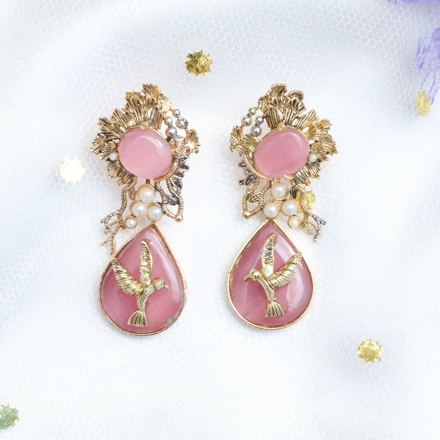 Hand Crafted Bird Earring - Pehnaawaa