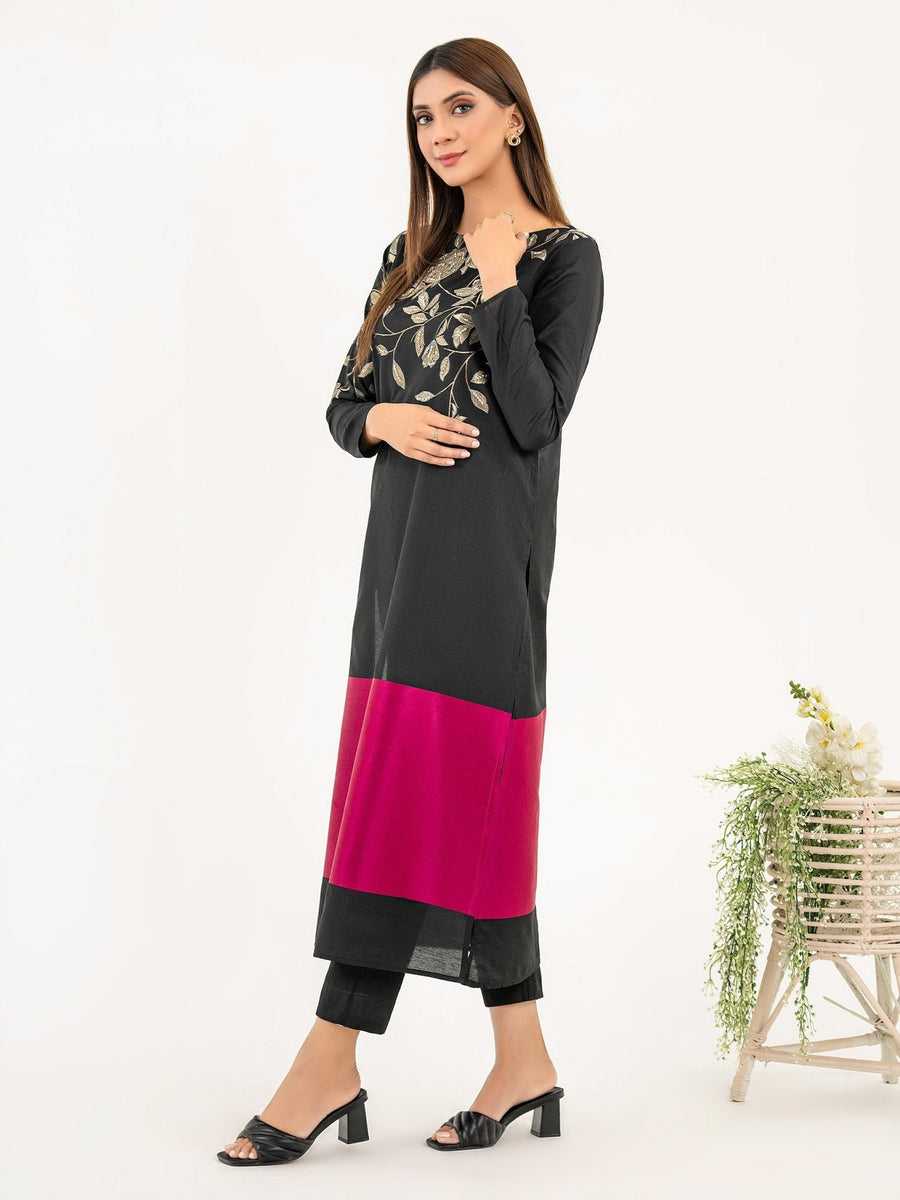 Jacquard Shirt - Embroidered(Pret) - Pehnaawaa