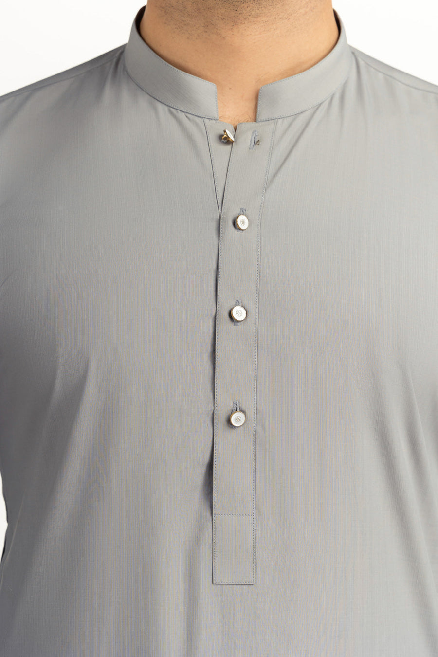 Off-White Linen 2-Piece Men's Kurta | Mandarin Collar