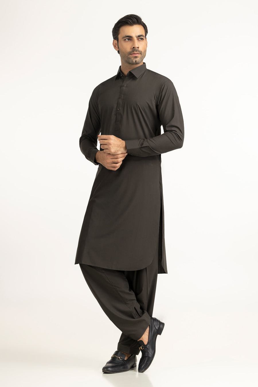 Off-White Linen 2-Piece Men's Kurta | Mandarin Collar