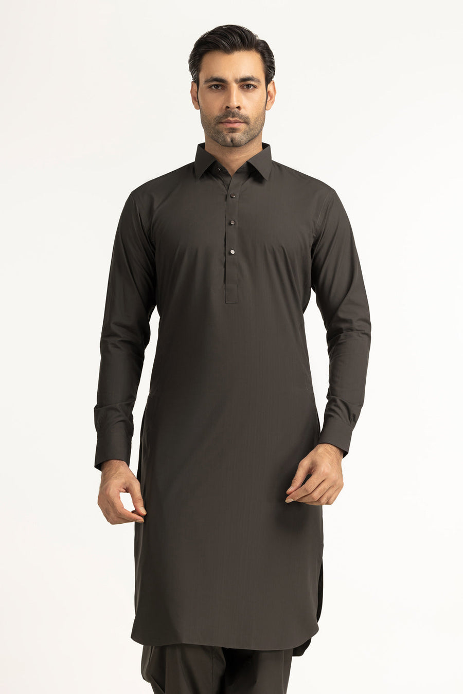 Off-White Linen 2-Piece Men's Kurta | Mandarin Collar