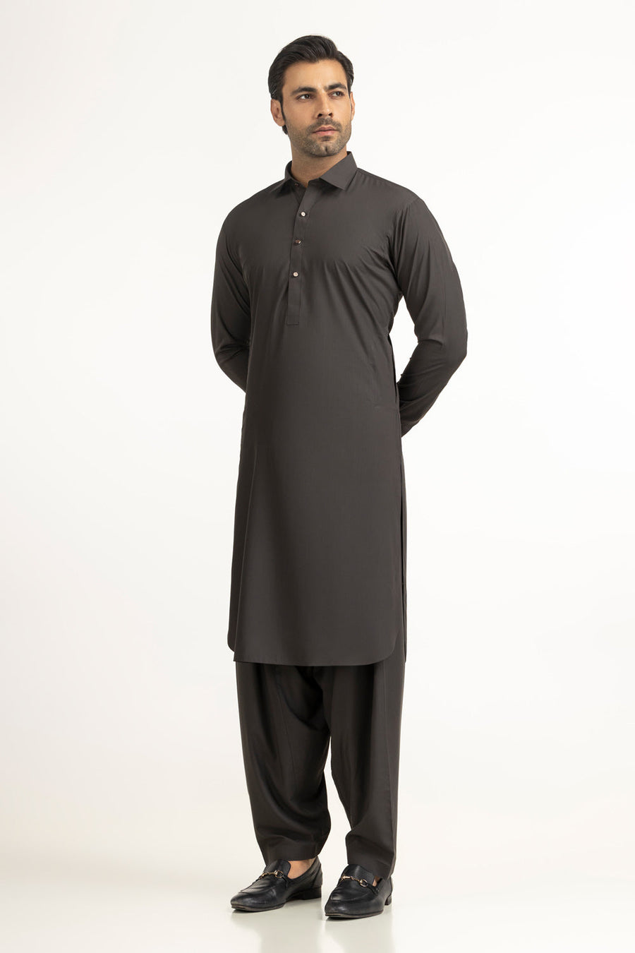 Off-White Linen 2-Piece Men's Kurta | Mandarin Collar