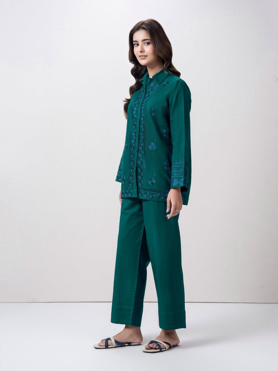 Khaddar Co - ord Set - Embroidered - Pehnaawaa