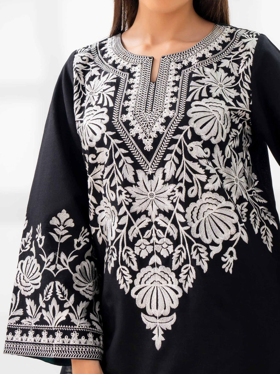 Khaddar Shirt - Embroidered (Pret) - Pehnaawaa