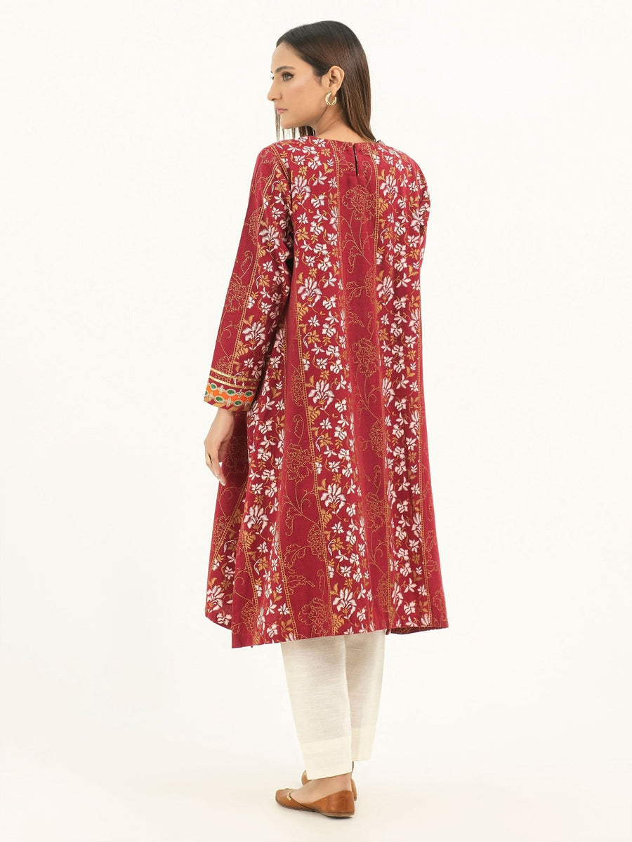 Khaddar Shirt - Gold Paste Print (Pret) - Pehnaawaa